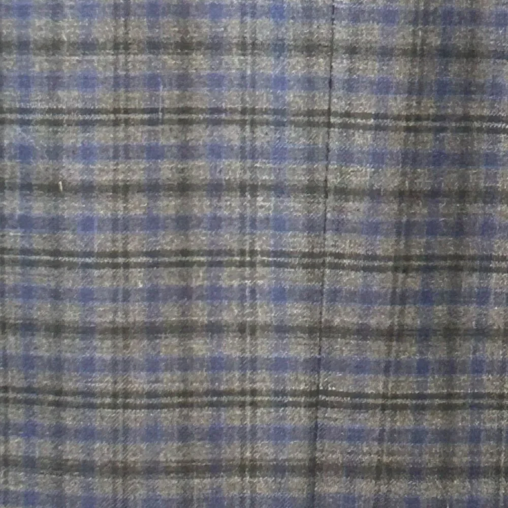Peter Millar Men's Size 44R Navy Blue Windowpane Plaid Wool Blazer Suit Jacket